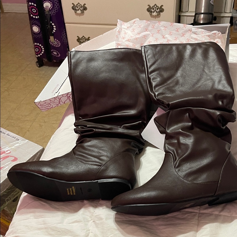 Elegant Over the Knee Brown Boots